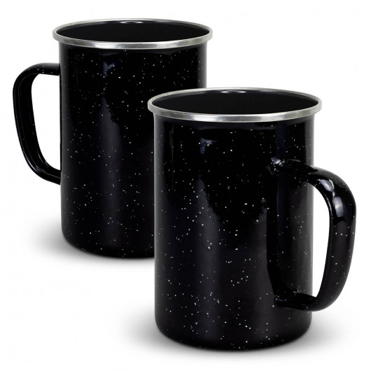 Large Enamel Mugs Black